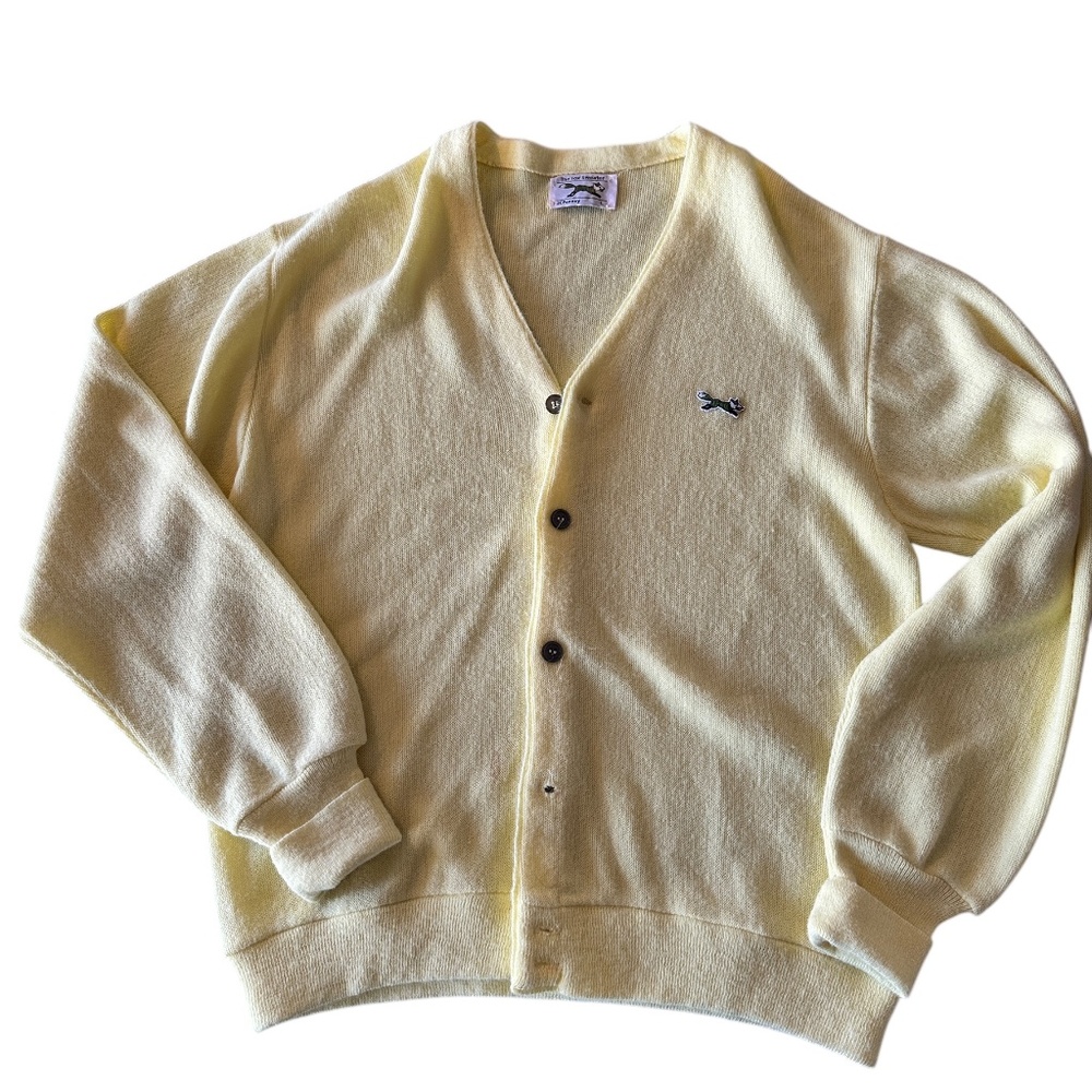 The Fox Sweater by JCPenney Vintage Cardigan – L (Yellow)